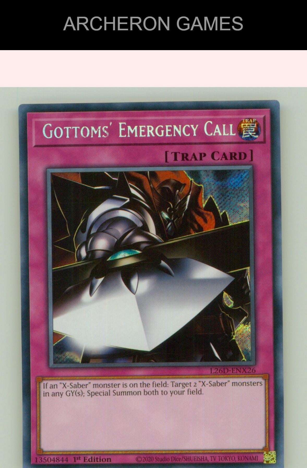Gottoms' Emergency Call (Secret Rare) SEC YUGIOH Card 1st Edition