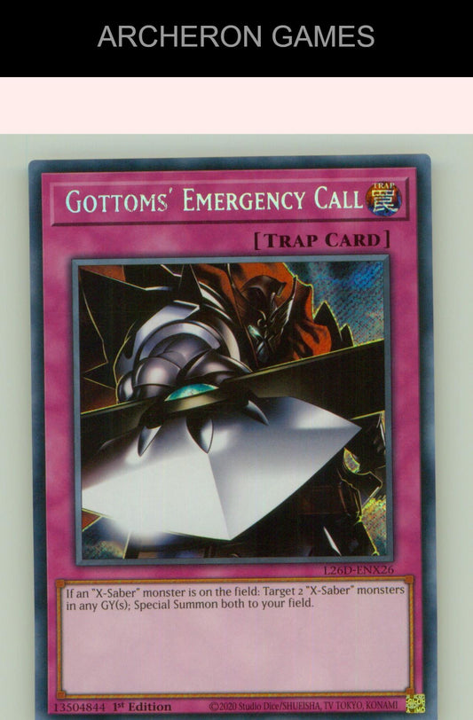 Gottoms' Emergency Call (Secret Rare) SEC YUGIOH Card 1st Edition