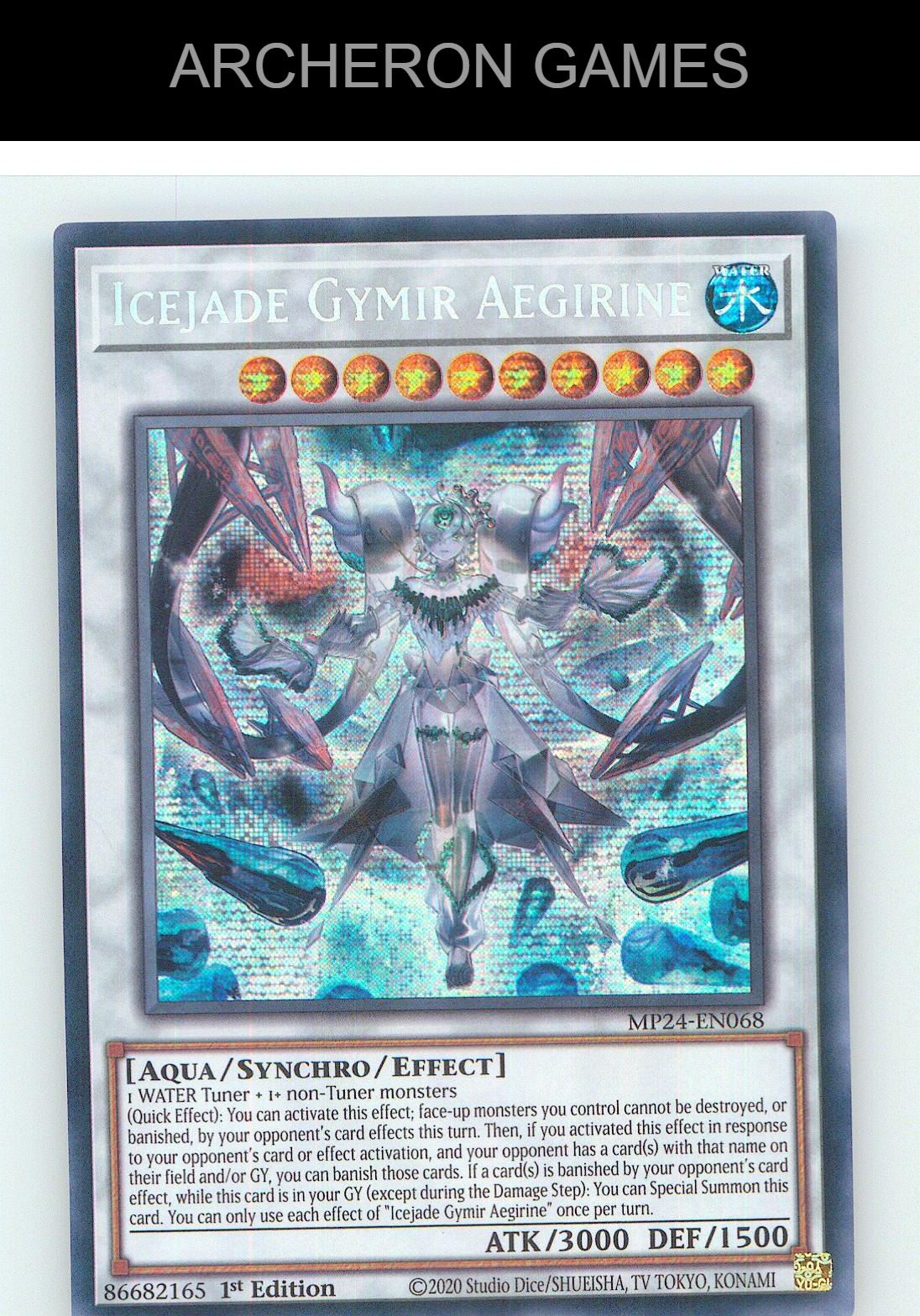 Icejade Gymir Aegirine Prismatic Secret Rare YUGIOH Card 1st Edition