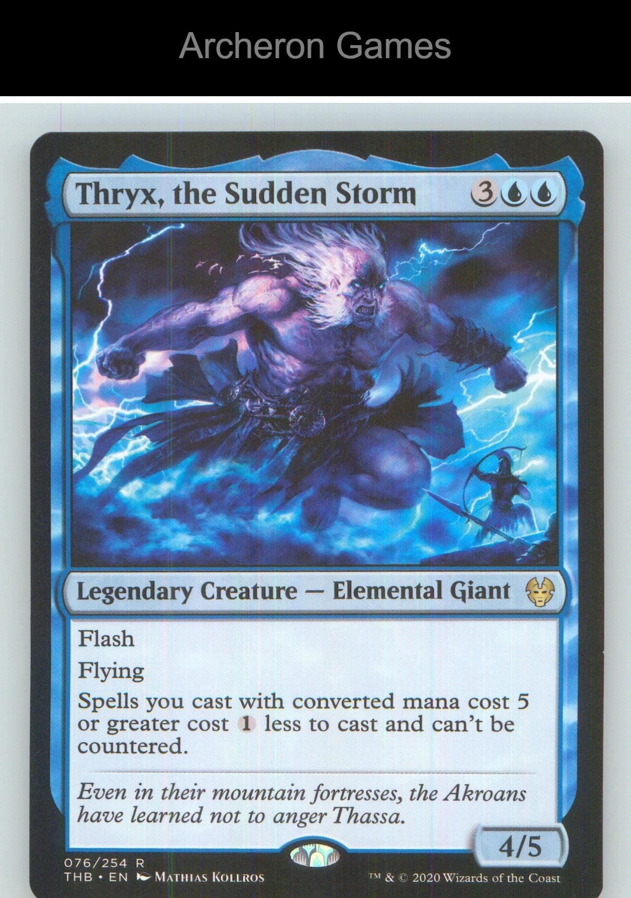 Thryx, the Sudden Storm THB 76 R MTG Card NM/EX+