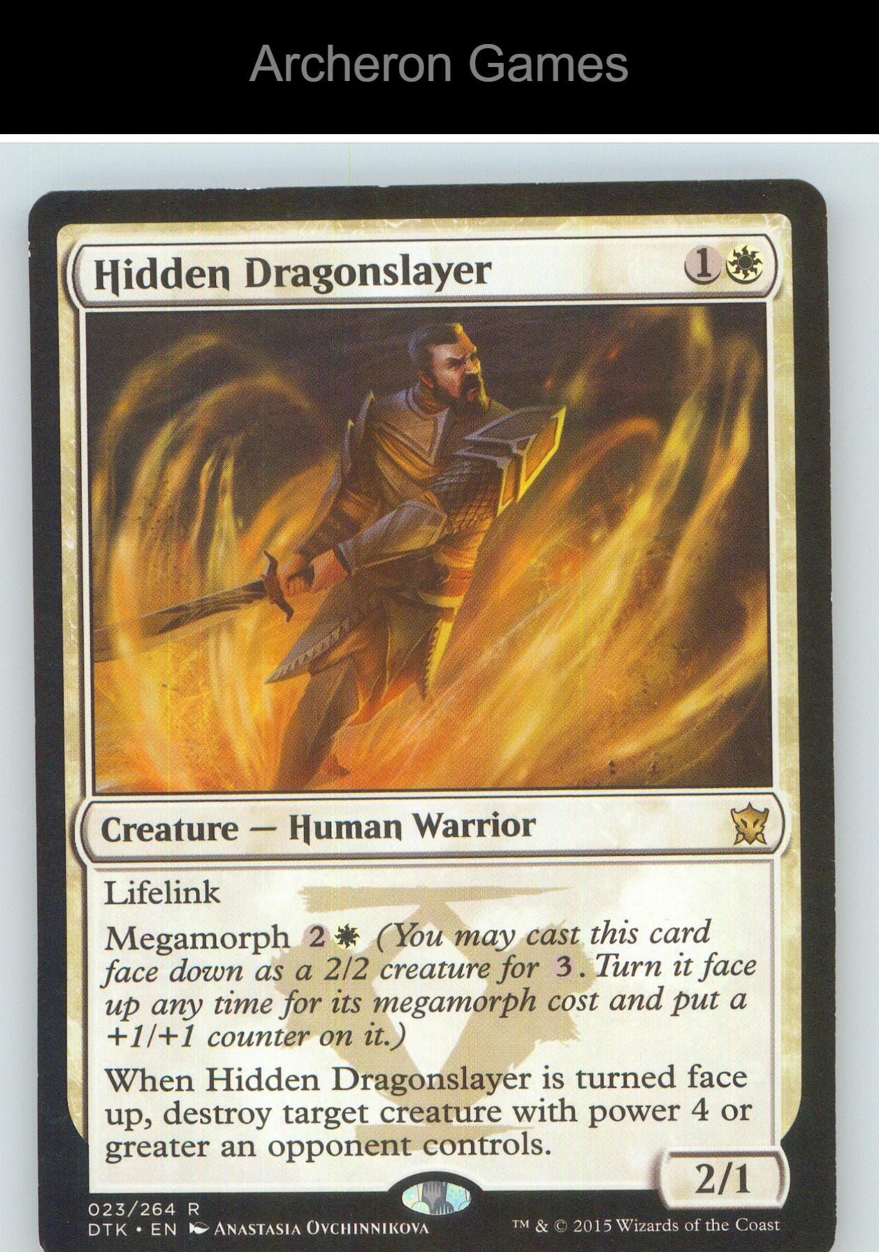 Hidden Dragonslayer DTK 23 R MTG Card NM/EX+