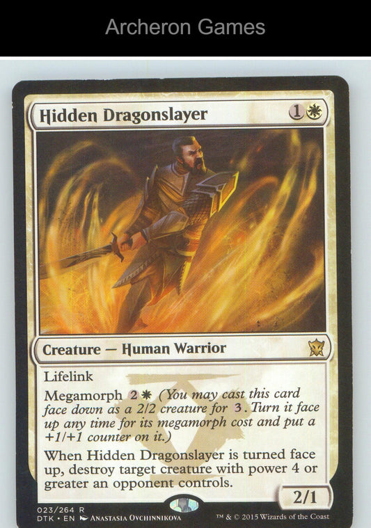 Hidden Dragonslayer DTK 23 R MTG Card NM/EX+
