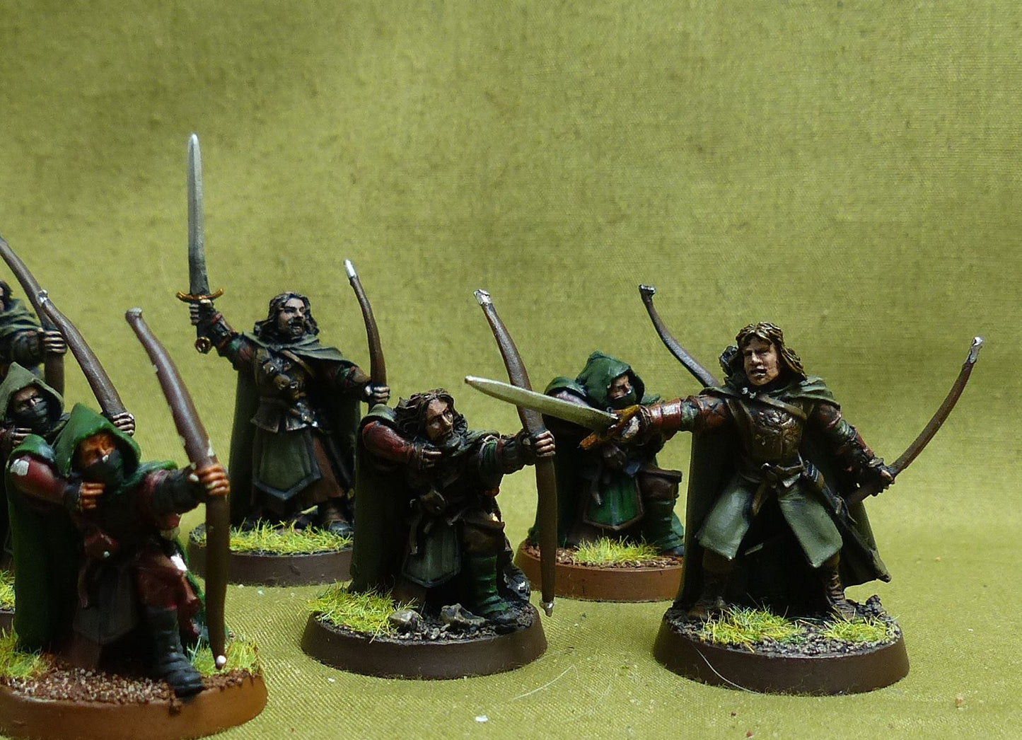 Classic Metal Farimir's Rangers painted set of 9 OOP - Warhammer Middle-Earth #2EN