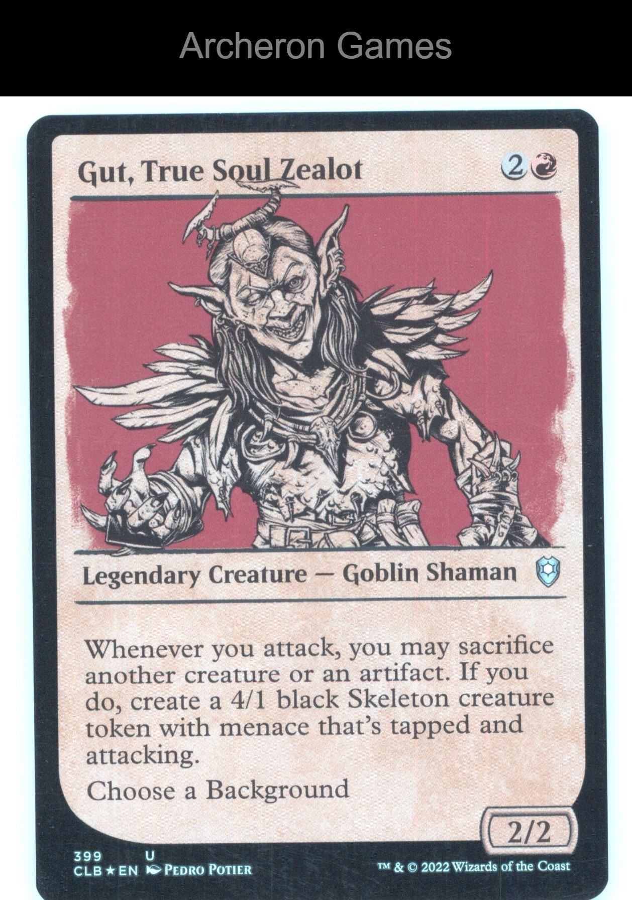 Gut, True Soul Zealot (Showcase) 399 MTG Card Commander Legends: Battle for Baldur's Gate