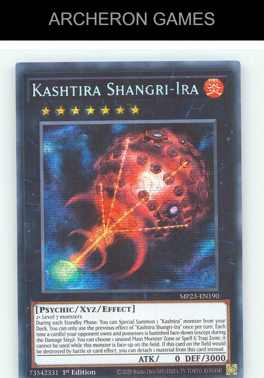 Kashtira Shangri-Ira Prismatic Secret Rare YUGIOH Card 1st Edition