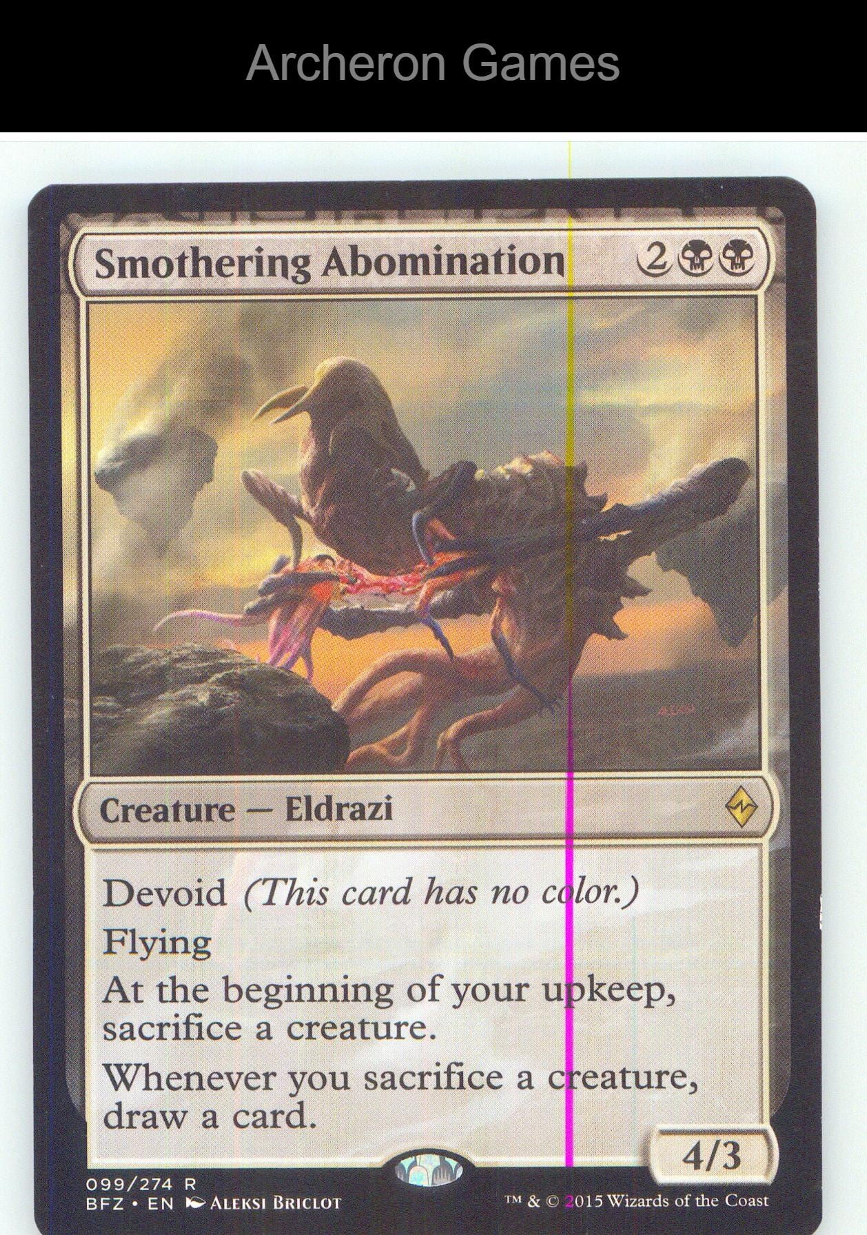 Smothering Abomination BFZ 99 R MTG Card NM/EX+