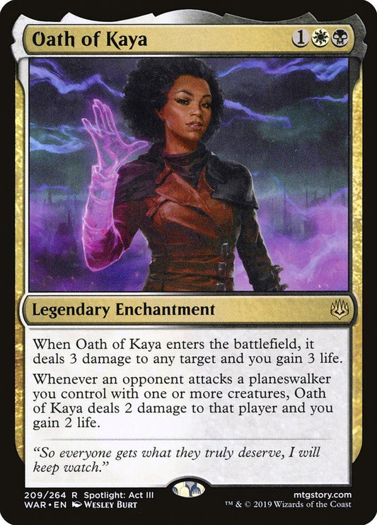 Mtg: WAR : Oath of Kaya -  - NM