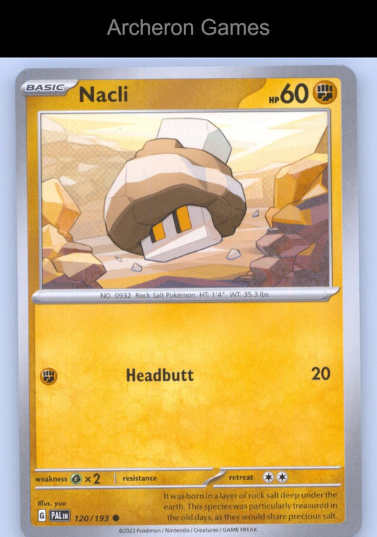 Pokemon Card Nacli PAL 120/193 C Paldea Evolved
