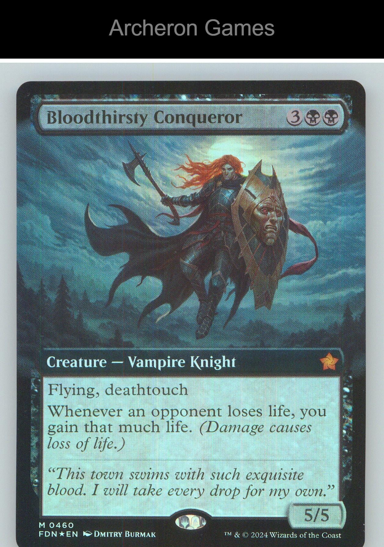 Bloodthirsty Conqueror (Extended Art) FDN 460 Mythic MTG Card NM/EX+ Foil