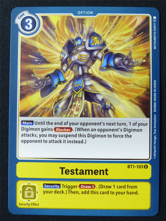 Testament BT1 -103 R - Digimon Card #17I