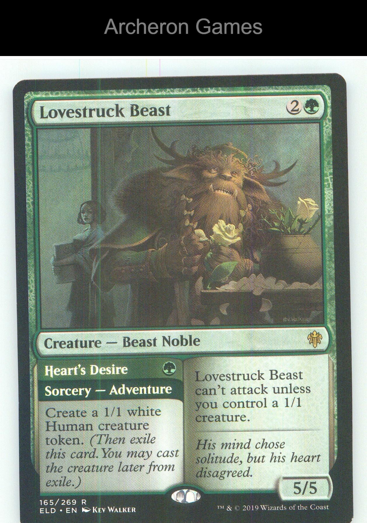 Lovestruck Beast ELD 165 R MTG Card NM/EX+