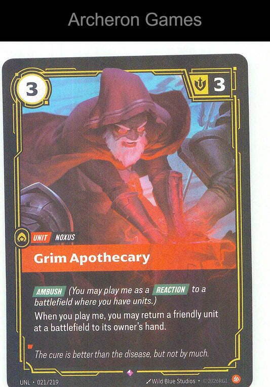 Grim Apothecary UNL 021/219 R Unleashed Riftbound Card