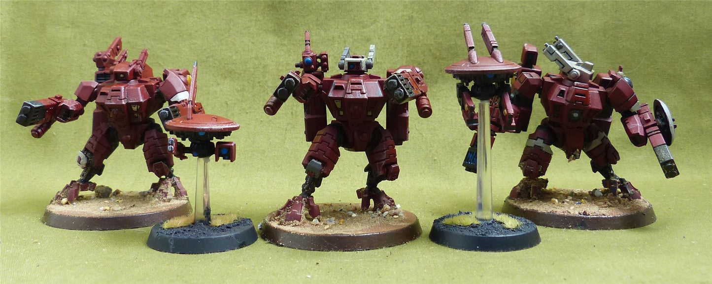 XV8 Crisis Battlesuit Team painted - Tau Empire - Warhammer 40K #F3