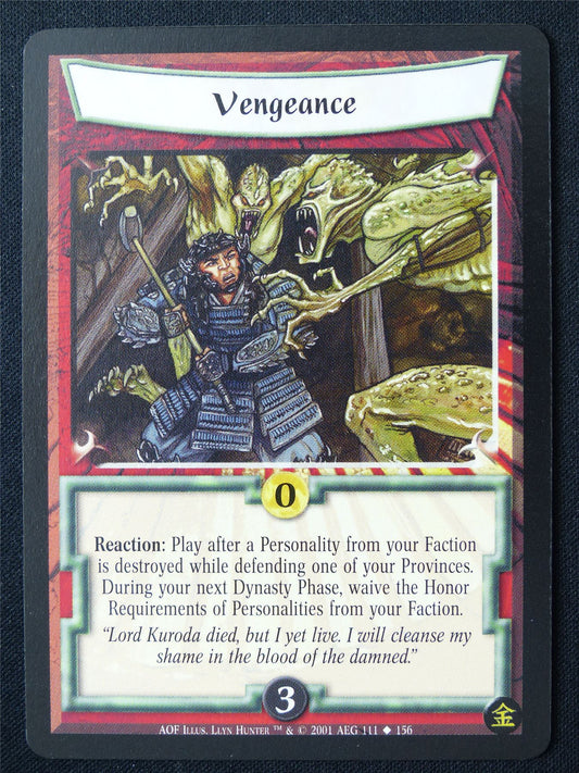 Vengeance - AOF - Legend of the Five Rings L5R Card #ZO