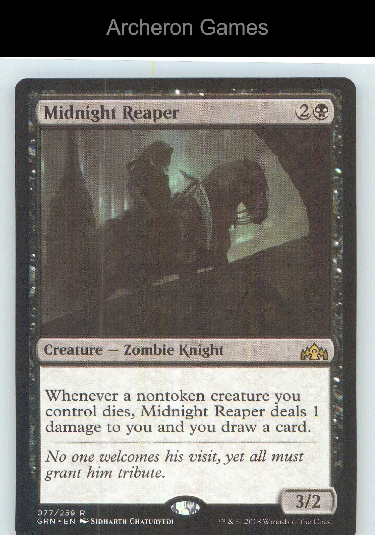 Midnight Reaper GRN 77 R MTG Card NM/EX+