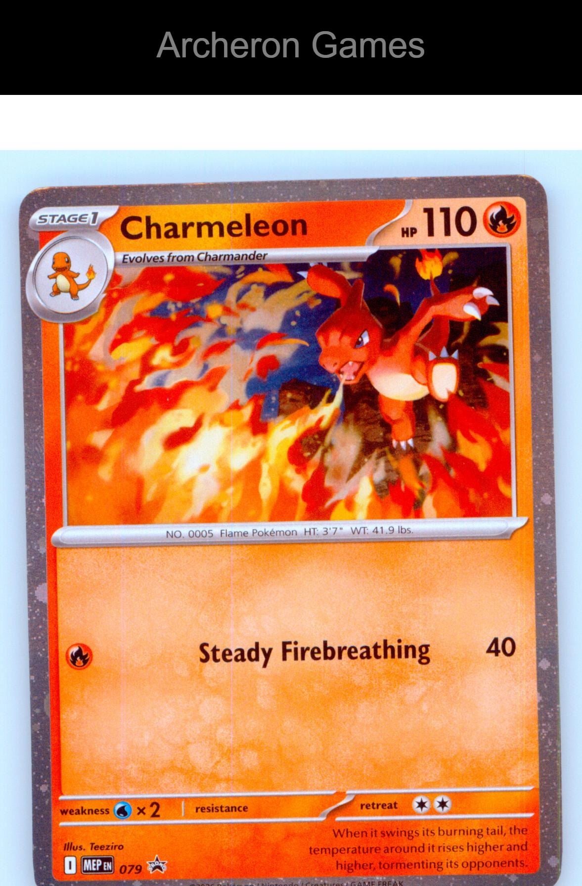 Pokemon Card Charmeleon (Cosmos Holo) MEP 079 P ME: Mega Evolution Promo