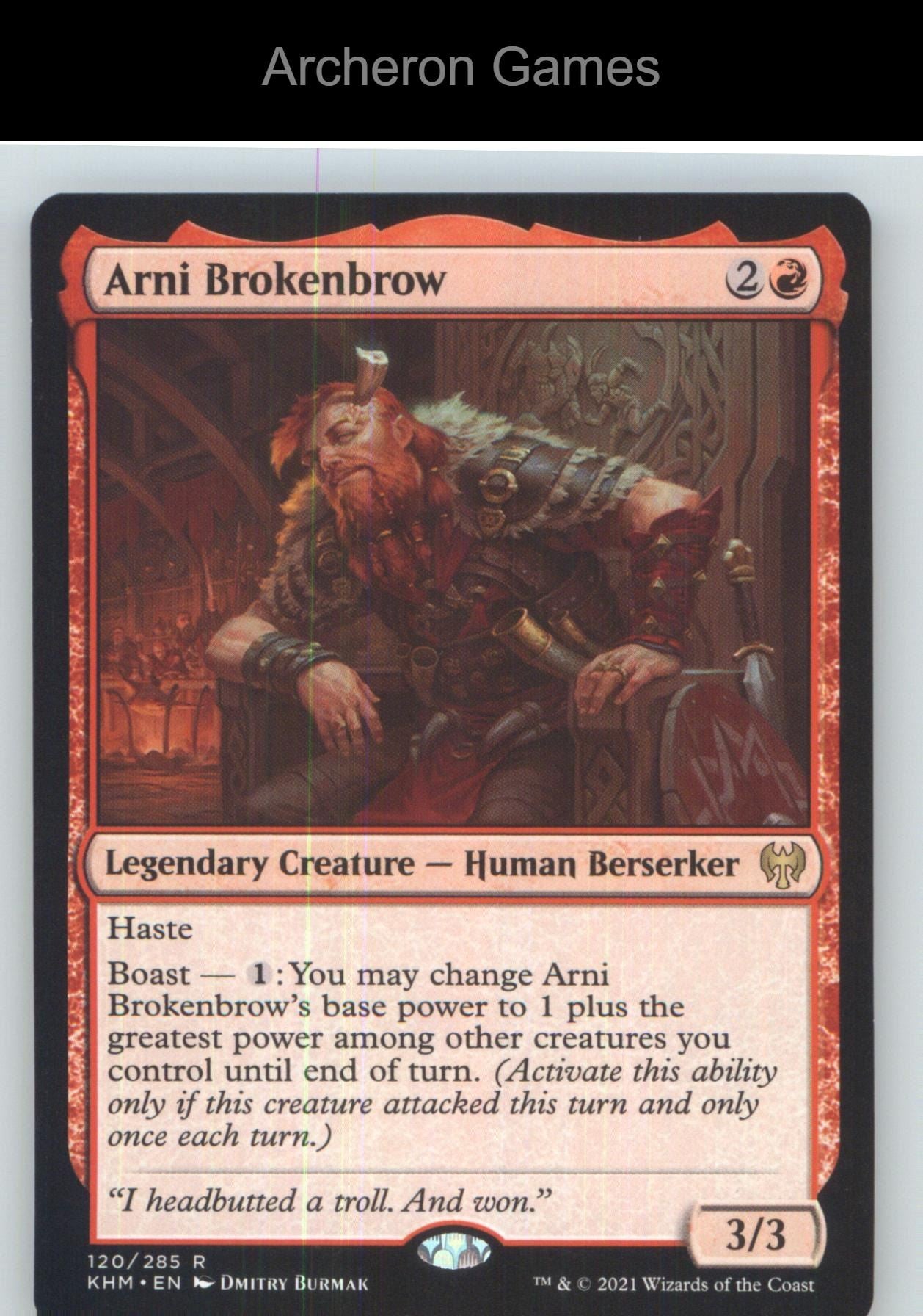 Arni Brokenbrow KHM 120 R MTG Card NM/EX+