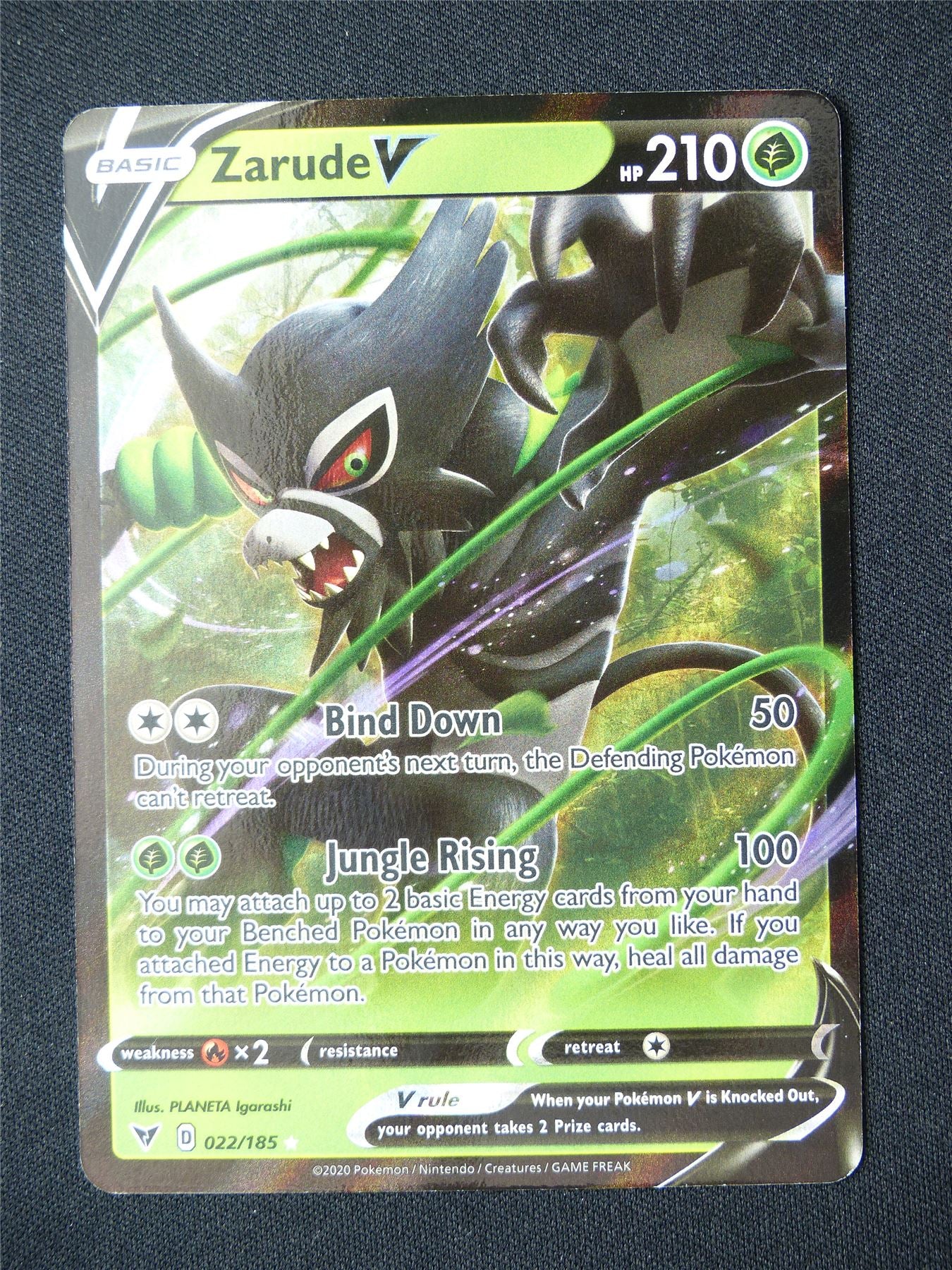 Zarude V 022/185 Holo - Pokemon Card #8VV