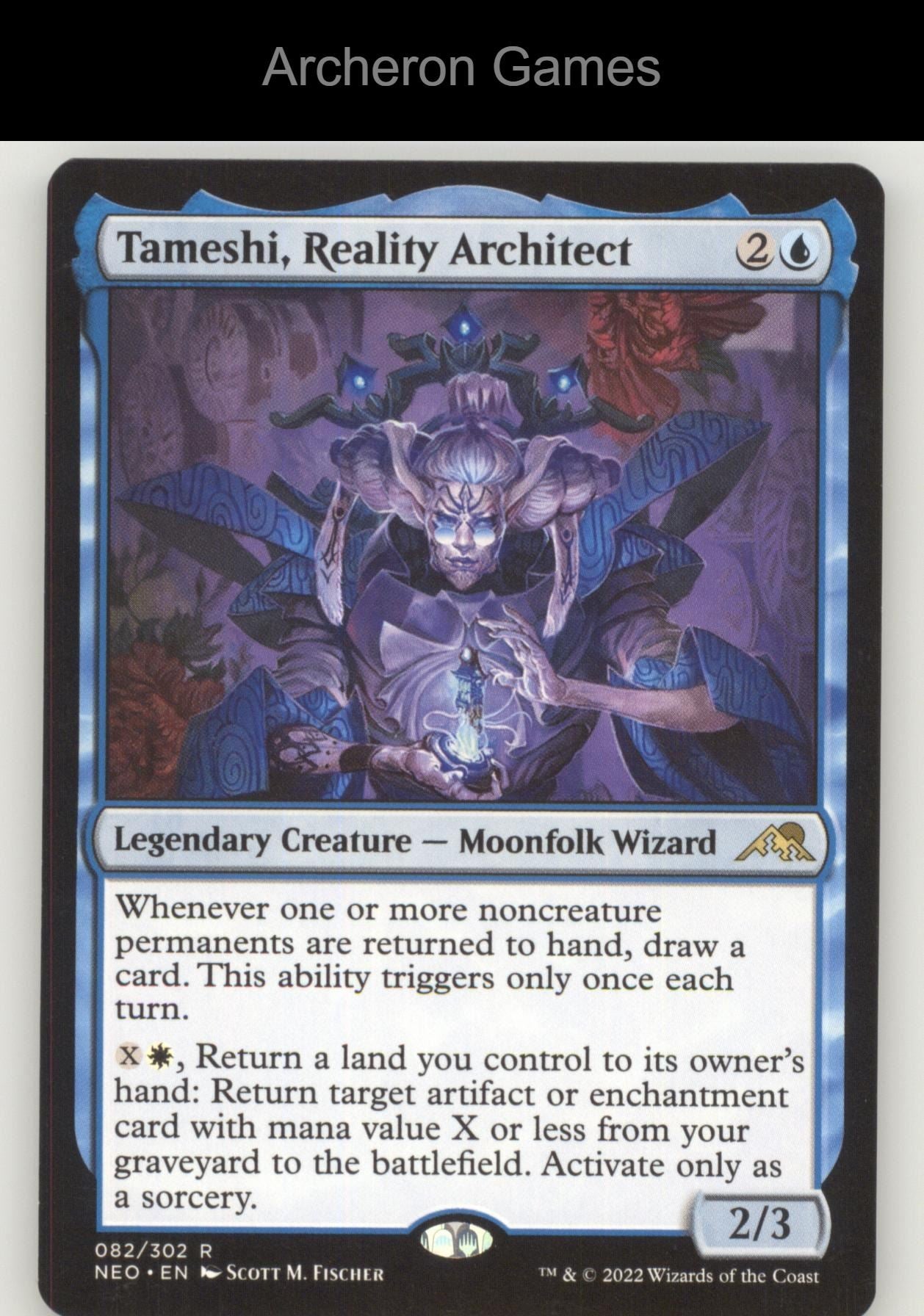 Tameshi, Reality Architect 82 R MTG Card Promo Pack: Kamigawa: Neon Dynasty