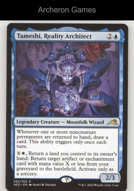 Tameshi, Reality Architect 82 R MTG Card Promo Pack: Kamigawa: Neon Dynasty