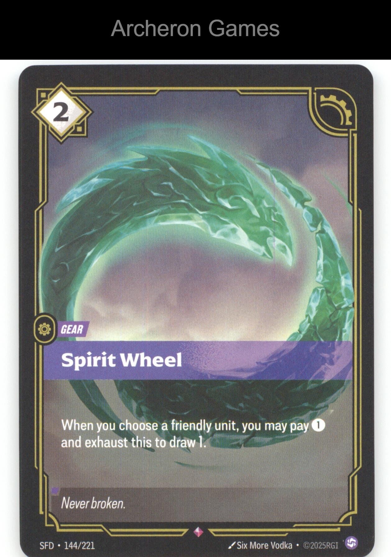 Spirit Wheel SFD 144/221 R  Card Spiritforged