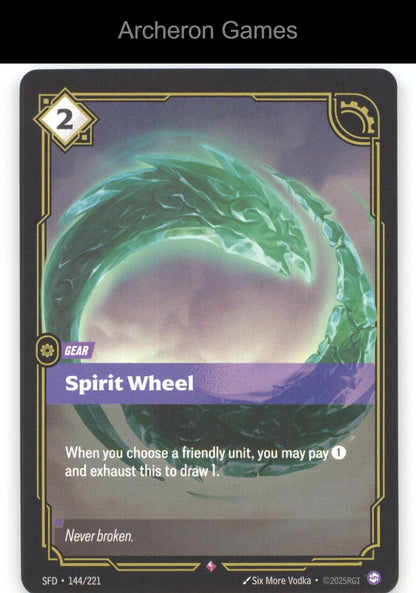 Spirit Wheel SFD 144/221 R  Card Spiritforged