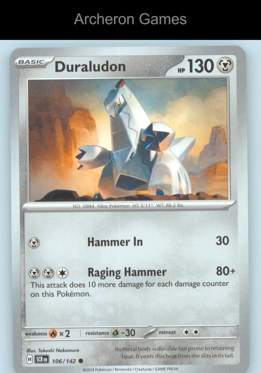 Pokemon Card Duraludon SCR 106/142 C Stellar Crown