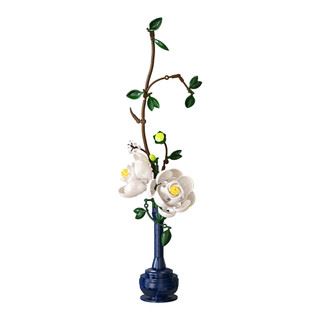 Oriental Floral Art: Serene Indigo - 324 pcsFlowers 300 - 400 Pieces - CaDA #3Y