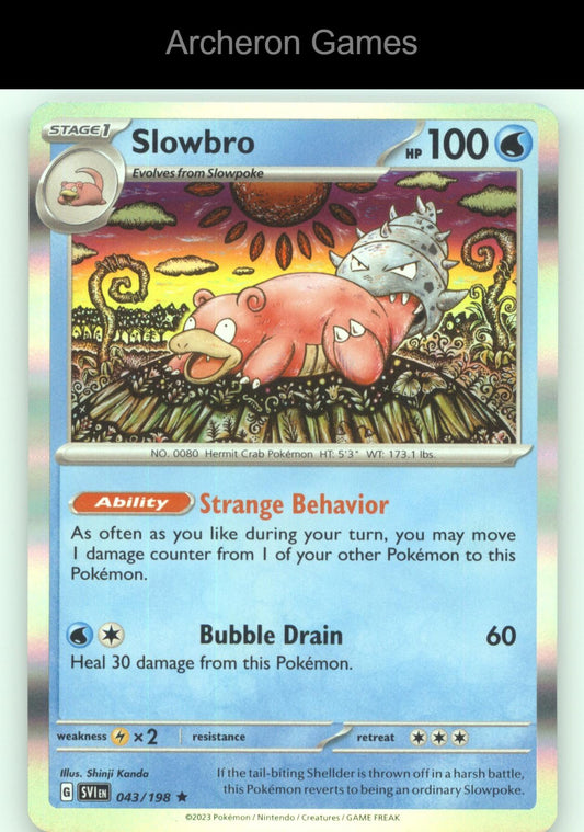 Pokemon Card Slowbro SVI 043/198 R Scarlet & Violet Holo
