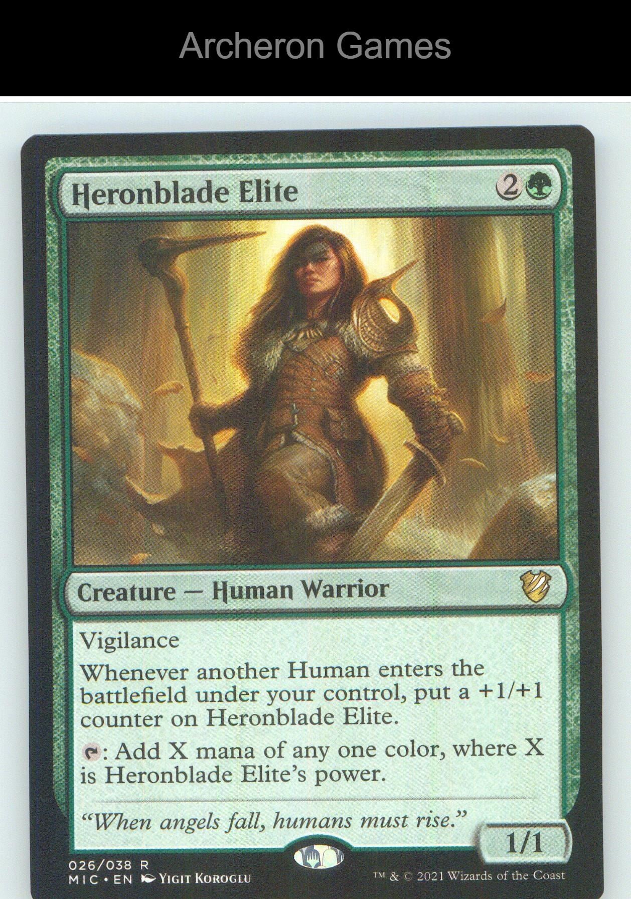Heronblade Elite MIC 26 R MTG Card NM/EX+