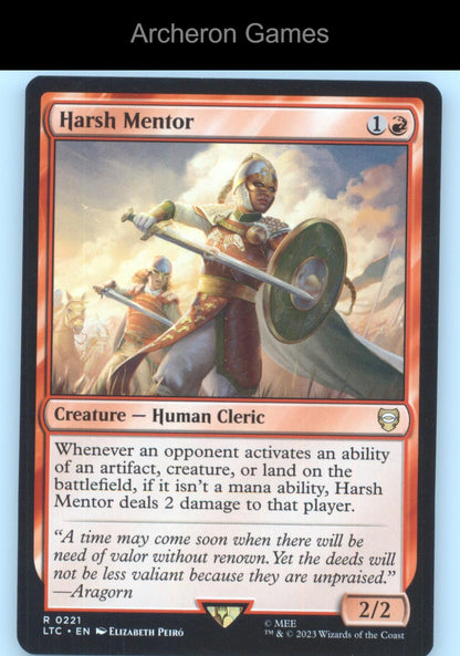 Harsh Mentor 221 MTG Card Commander: Tales of Middle-earth