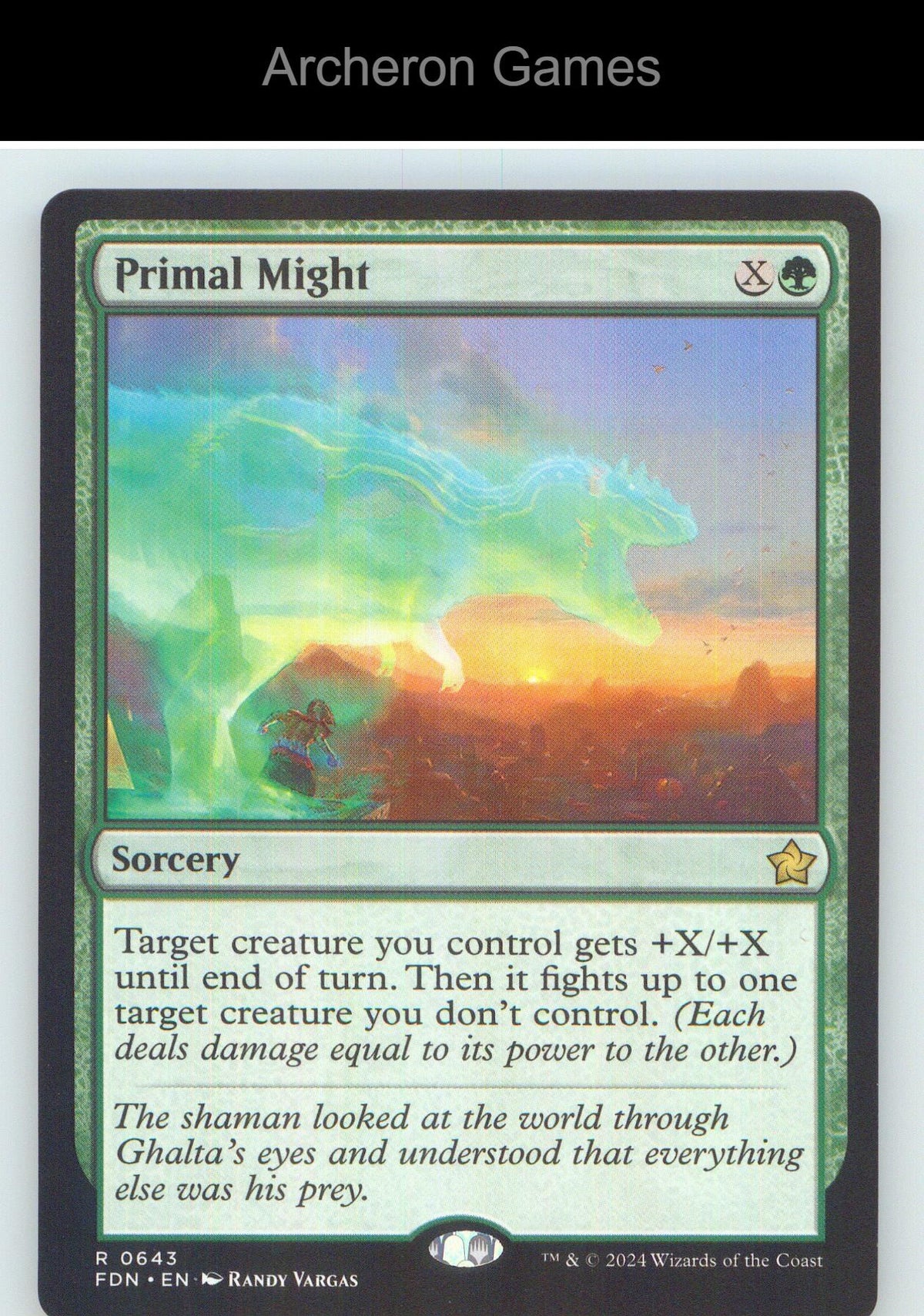Primal Might FDN 643 R MTG Card NM/EX+