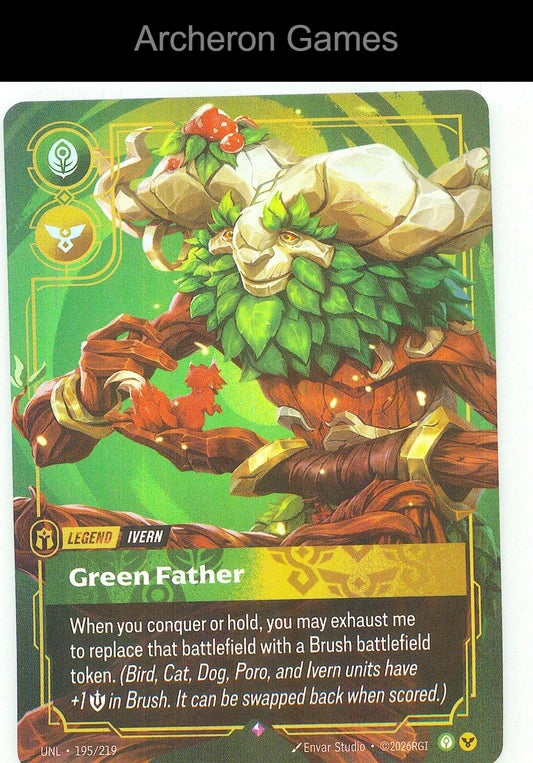 Ivern - Green Father UNL 195/219 R Unleashed Riftbound Card