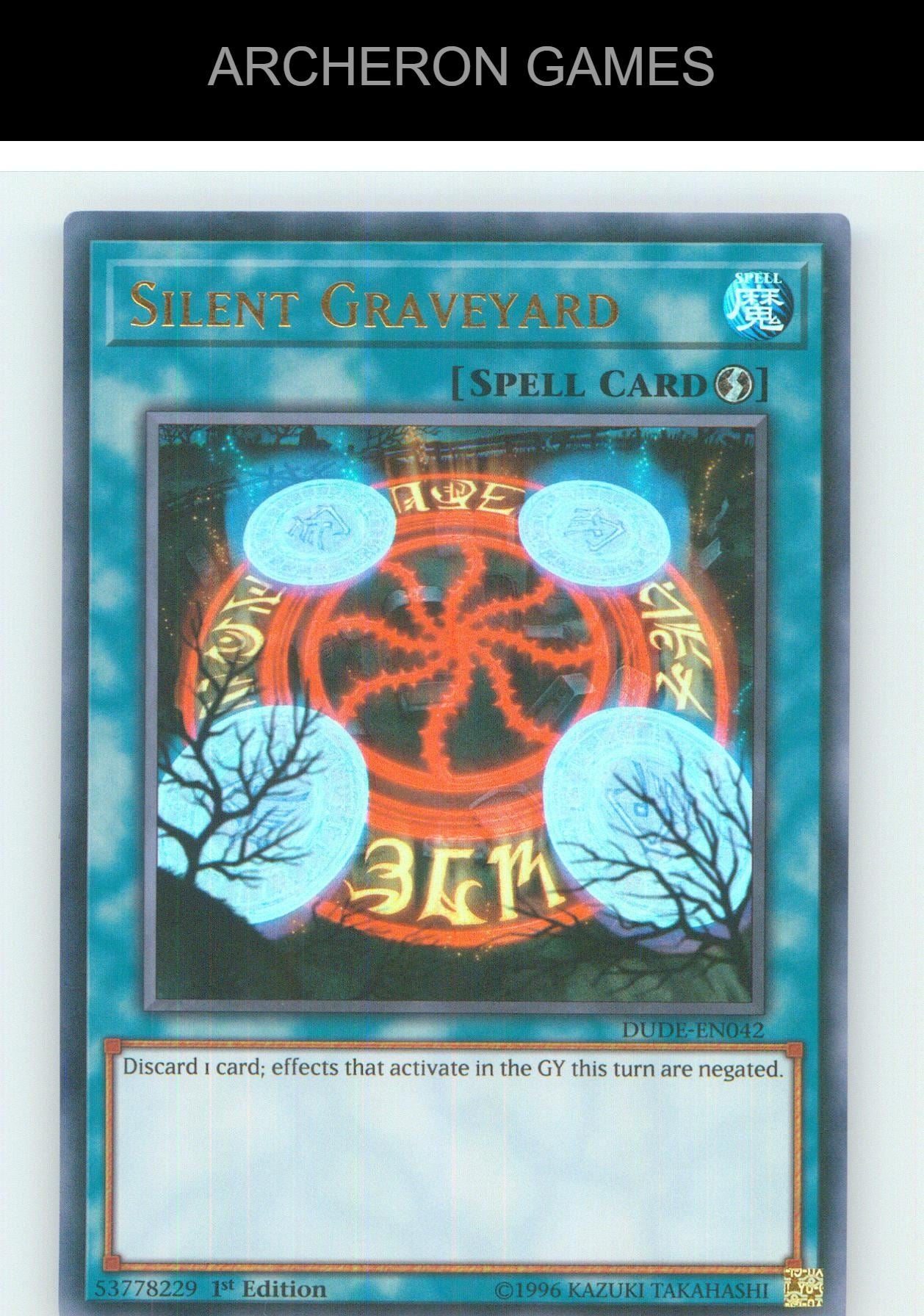 Silent Graveyard UR YUGIOH Card 1st Edition