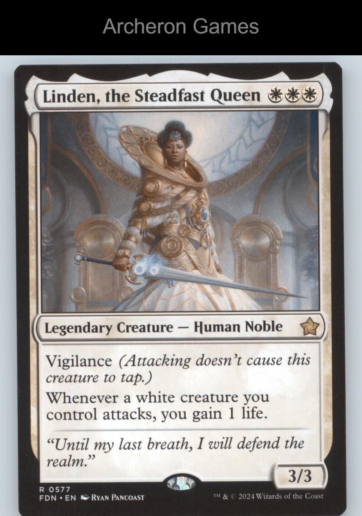Linden, the Steadfast Queen FDN 577 R MTG Card Foundations