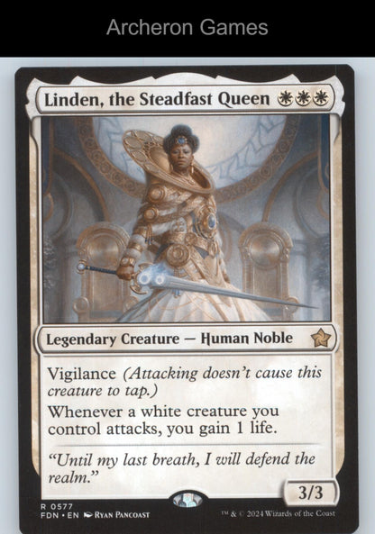 Linden, the Steadfast Queen FDN 577 R MTG Card Foundations
