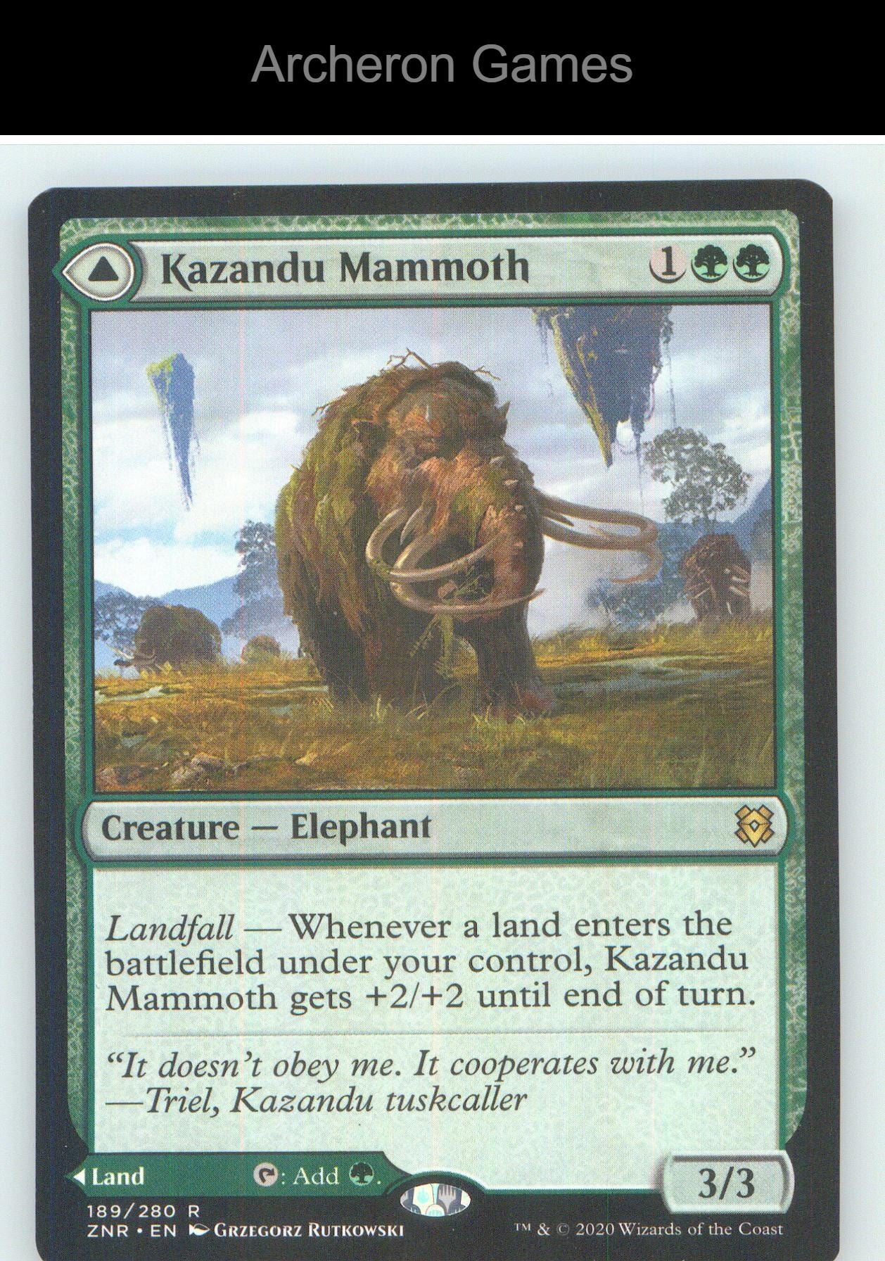 Kazandu Mammoth ZNR 189 R MTG Card NM/EX+