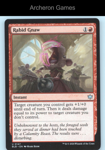 Rabid Gnaw 147 UC MTG Card Bloomburrow