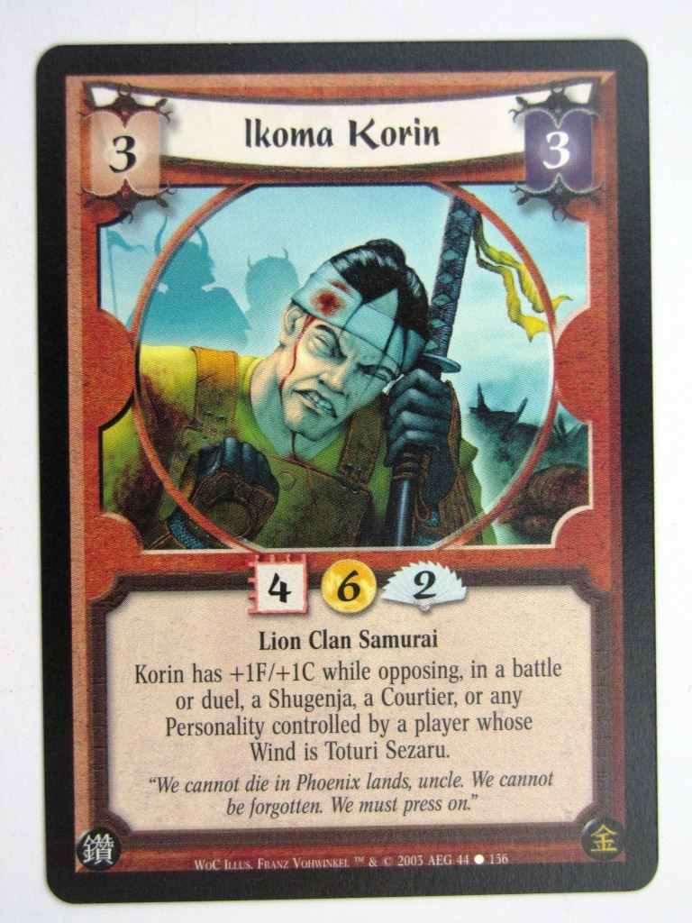 Vintage L5R Cards: IKOMA KORIN # 27G43