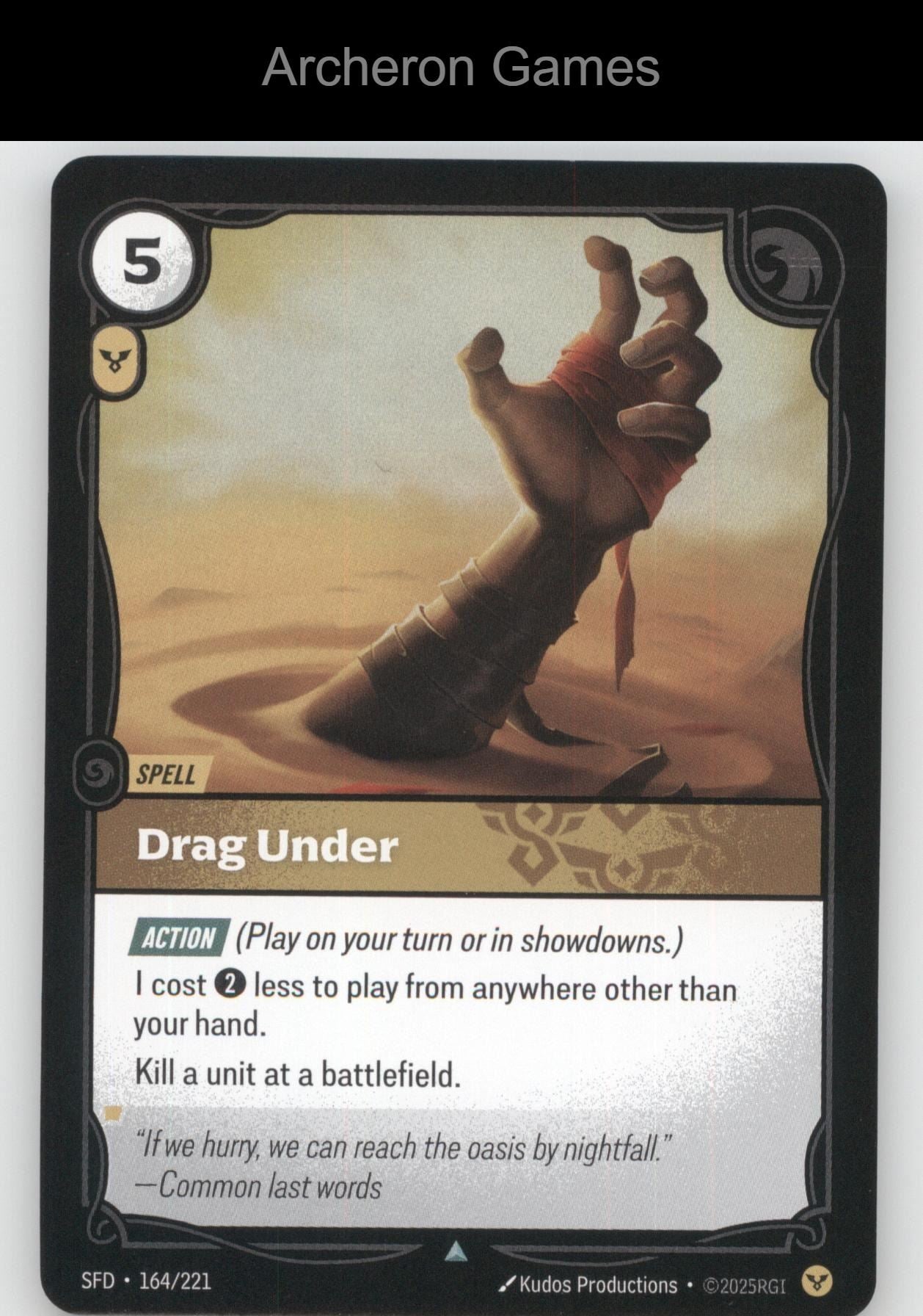 Drag Under SFD 164/221 UC  Card Spiritforged