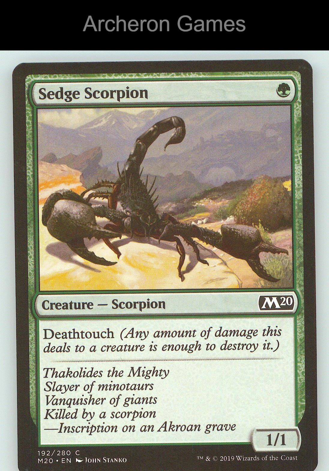Sedge Scorpion M20 192 C MTG Card NM/EX+