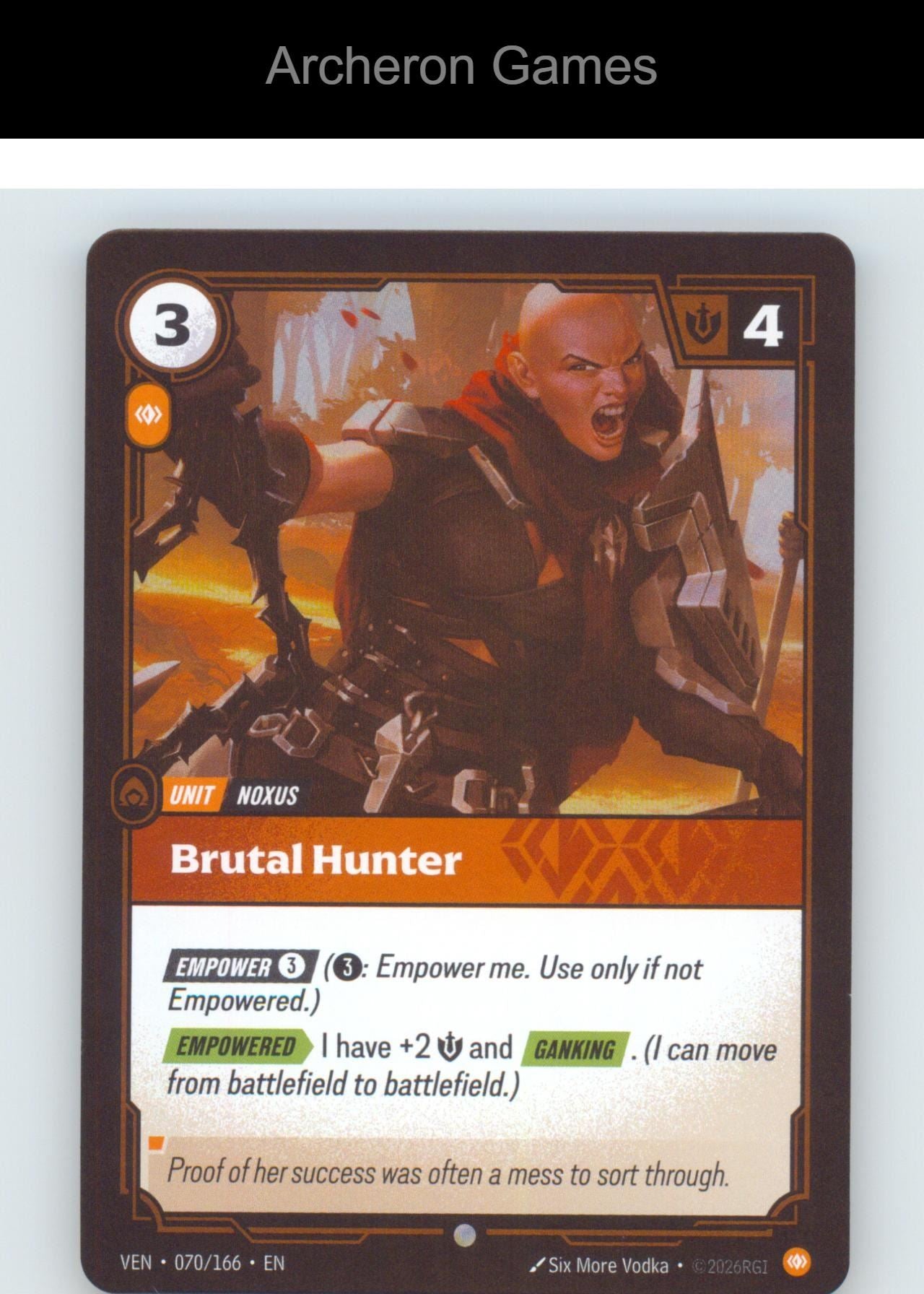 Brutal Hunter VEN 070/166 C Vendetta Riftbound Card Foil