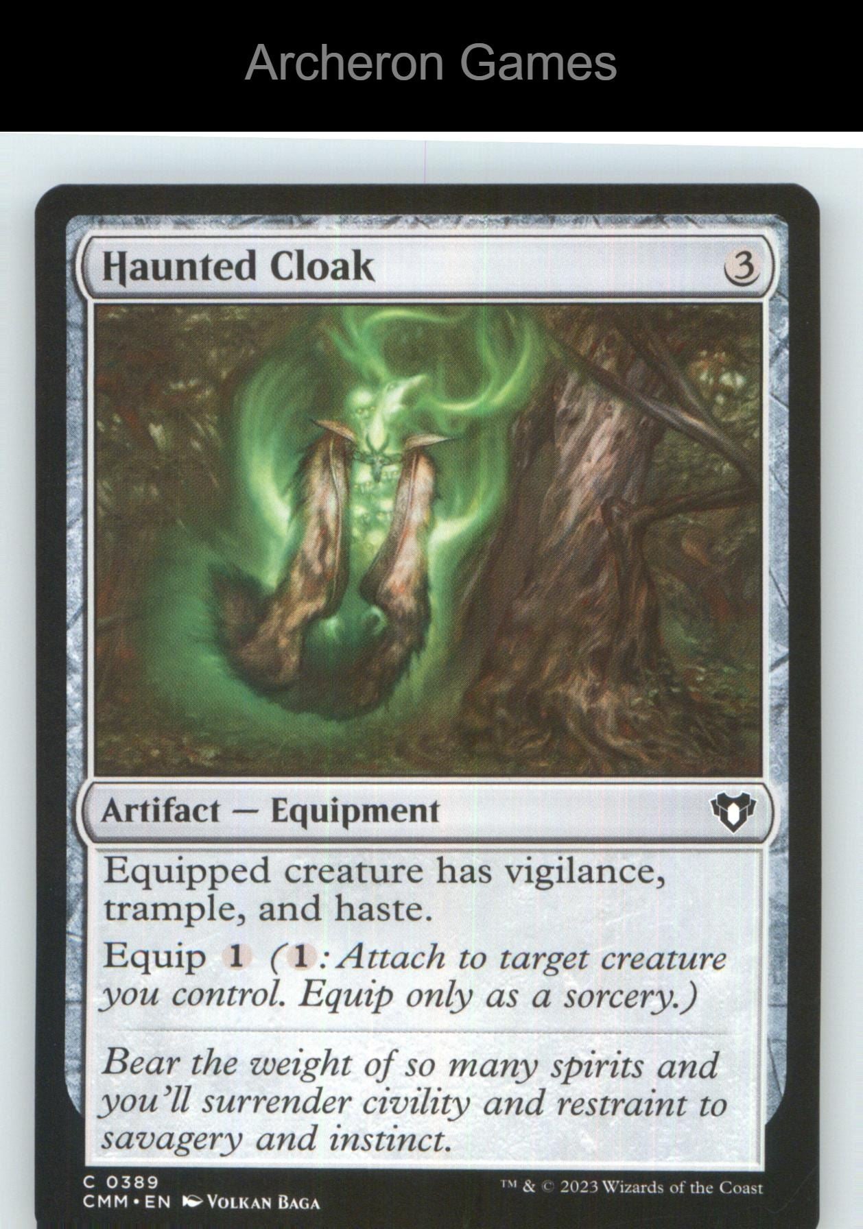 Haunted Cloak CMM 389 C MTG Card NM/EX+