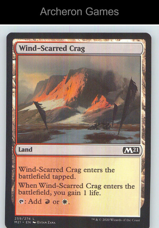 Wind-Scarred Crag M21 259 Land MTG Card NM/EX+