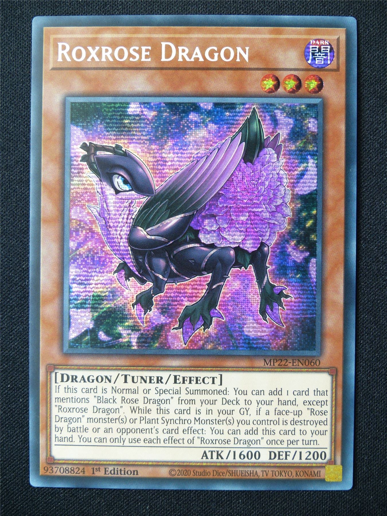 Roxrose Dragon MP22 Secret Rare - 1st ed Yugioh Card #6F