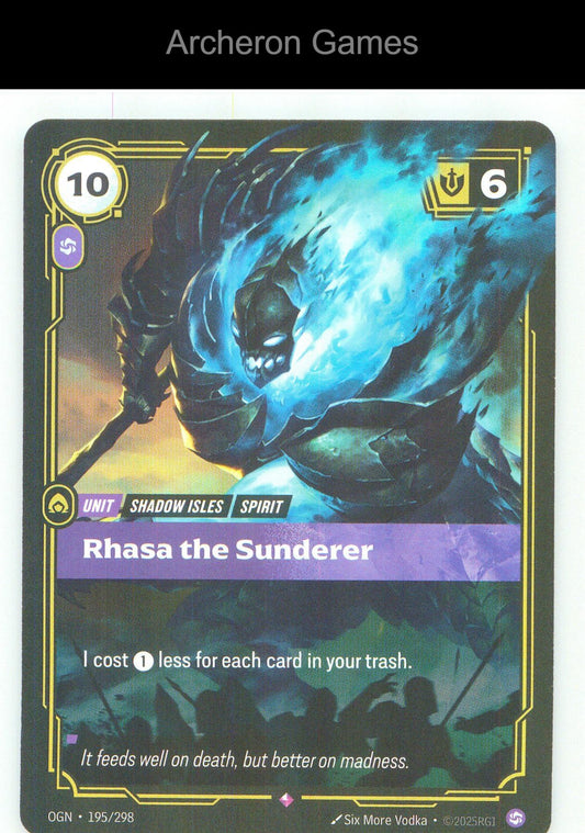 Rhasa the Sunderer OGN 195/298 R Origins Riftbound Card Foil