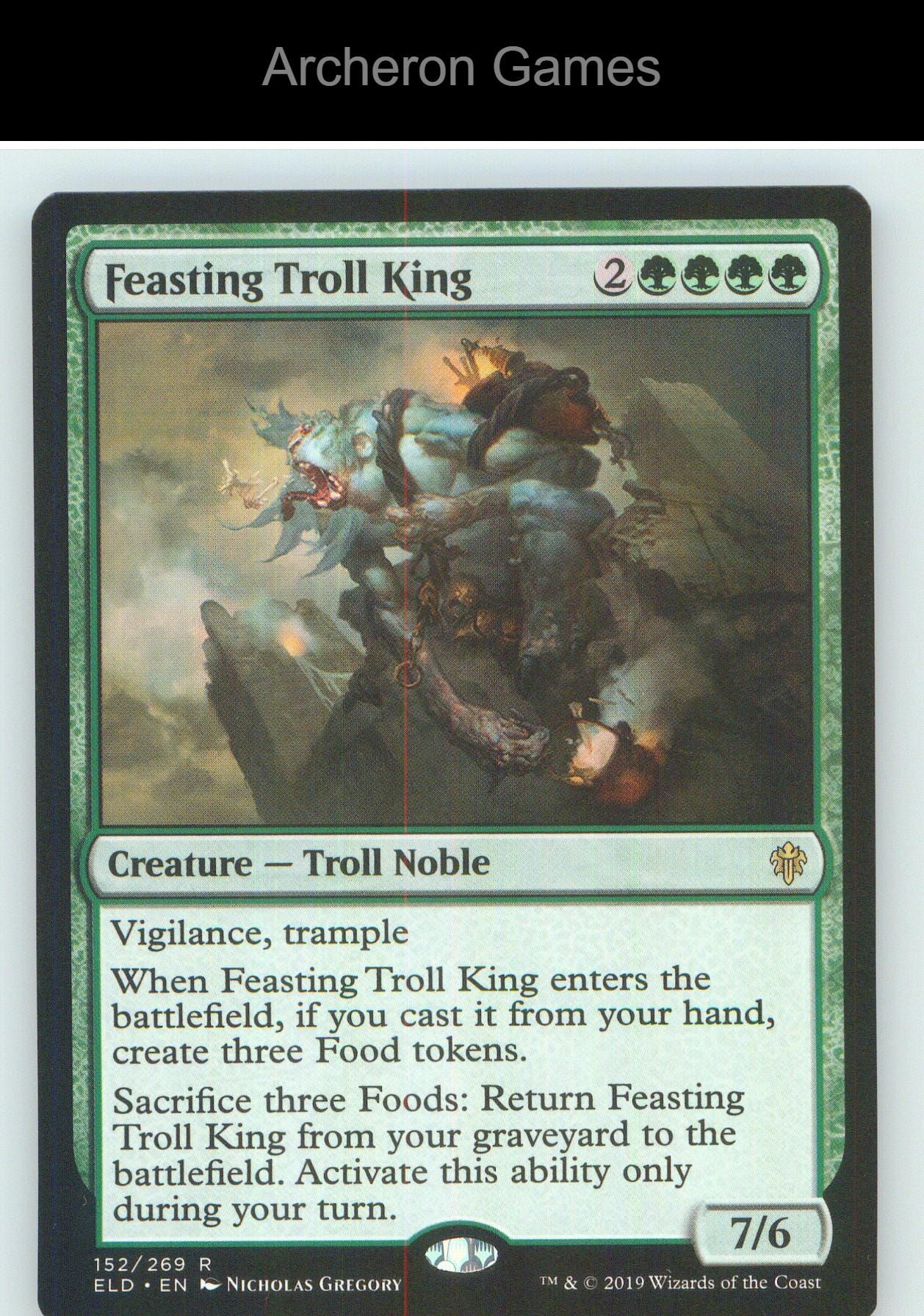Feasting Troll King ELD 152 R MTG Card NM/EX+