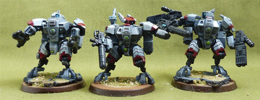 XV8 Crisis Battlesuit Team painted - Tau Empire - Warhammer 40K #1QE
