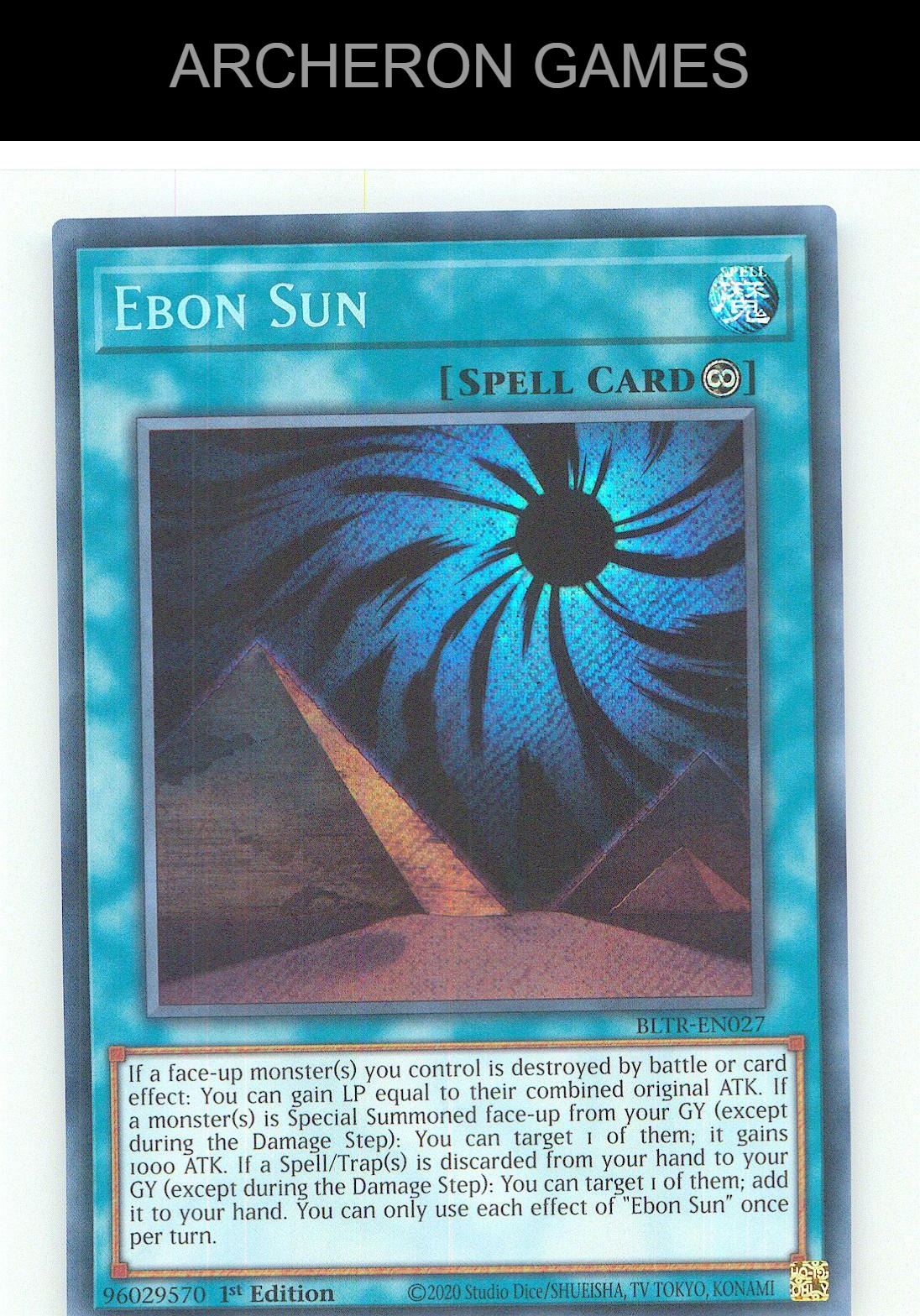 Ebon Sun SEC YUGIOH Card 1st Edition