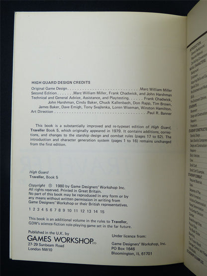 Traveller: Book 5 High Guard - Roleplaying Booklet #2TB